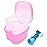 Denture Bath Case Denture Soaking Cup with Brush, Denture Holder Case Retainer Cleaning Case False Teeth Storage Box for Travel and Daily Use
