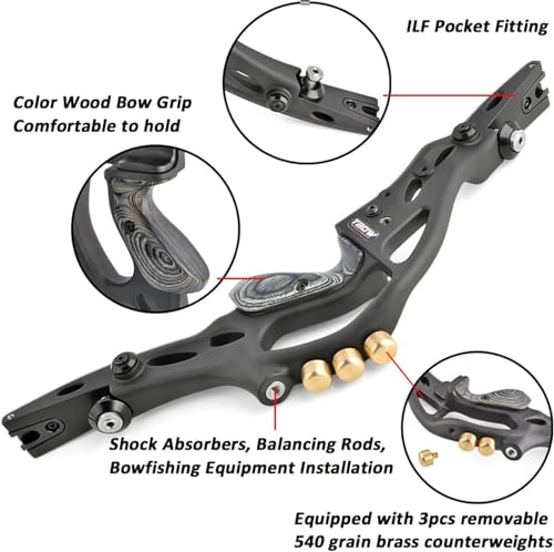 Arc recourbe ILF 62" éliminant les vibrations pour une décoche stable en tir