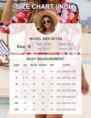 Image of Blooming Jelly Womens Bathing Suit Cover Ups Bikini Swimsuit Coverup Drawstring Button Down Beach Dress Shirt
