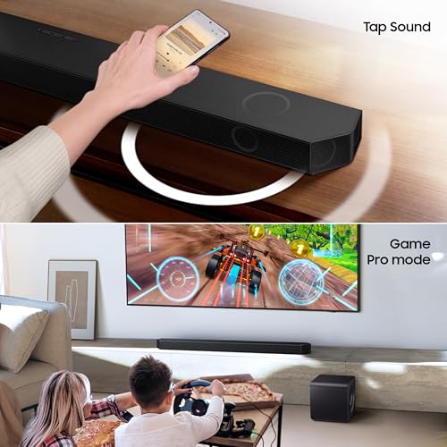 Image of Samsung 400 W True 5.1.2ch Soundbar with Wireless Dolby Atmos | Q-Symphony | Center, Up-Firing & Side-Firing Speakers | Alexa | Wi-Fi | HDMI ARC | Optical in | Bluetooth (HW-Q800F /XL, Black)