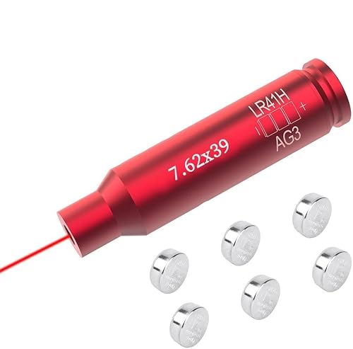 7.62x39 Caliber Cartridge Laser Bore Sighter Boresighter with 6 Batteries