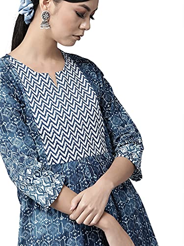 Image of INDO ERA Women's Cotton Printed Calf Length Anarkali Kurta(TTTTTTTTT1670)