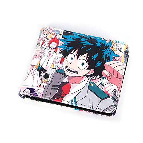 Mxdfafa Anime Boku no Hero Academia Super Cosplay Short Wallet Bifold Leather My Hero acedamia Wallets for Men