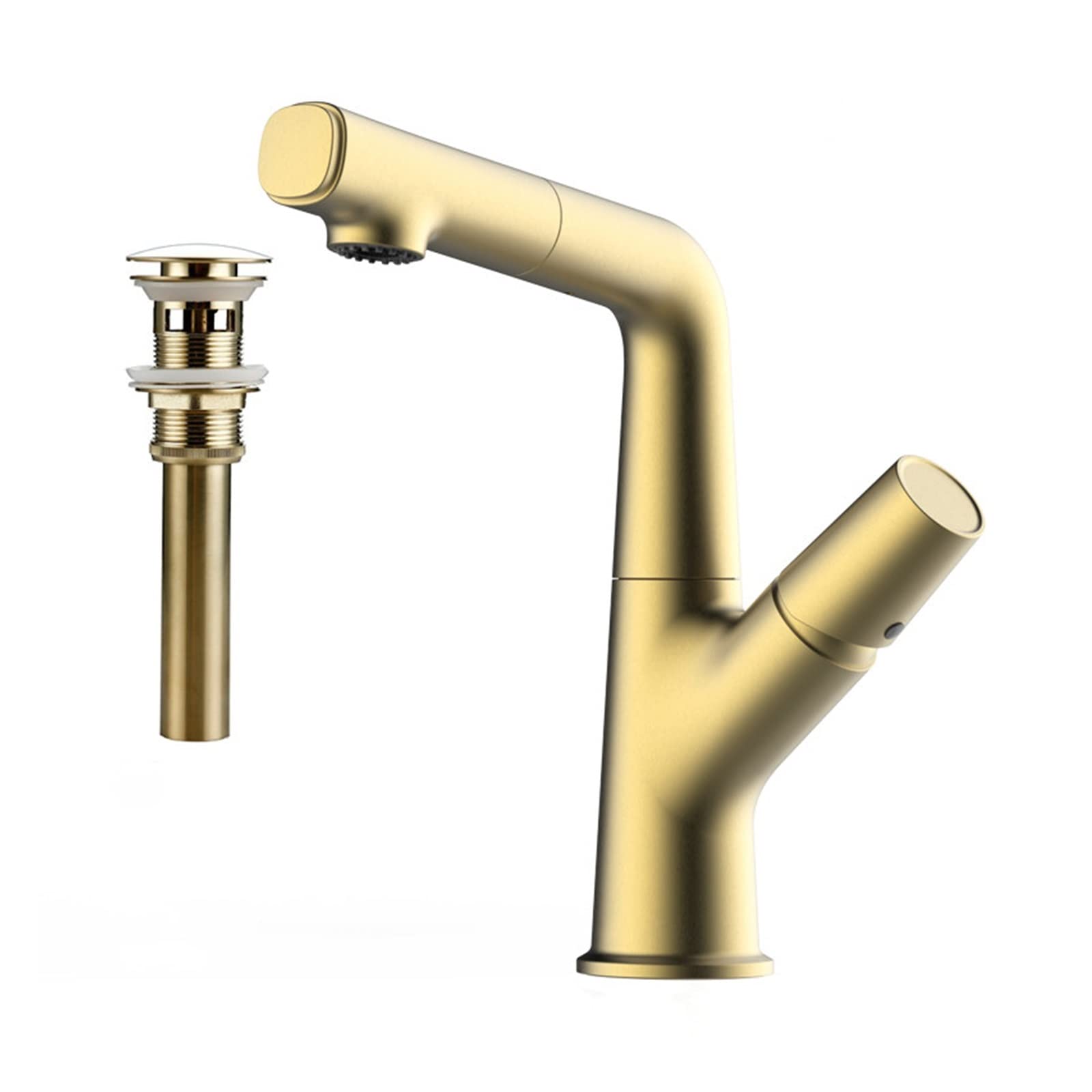 Mitigeur de lavabo cascade eau chaude et froide rouge et or pour vasque de salle de bain