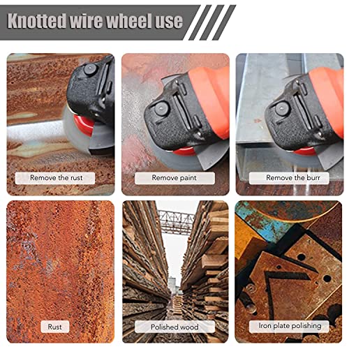 WENORA 20 Pack 4 Inch Wire Wheels for Angle Grinder, Wire Brush for 4 1/2 Angle Grinder, Twist Knotted Carbon Steel Wire Wheel with 5/8" Thread Arbor for Removing Rust by WENORA - Image 7