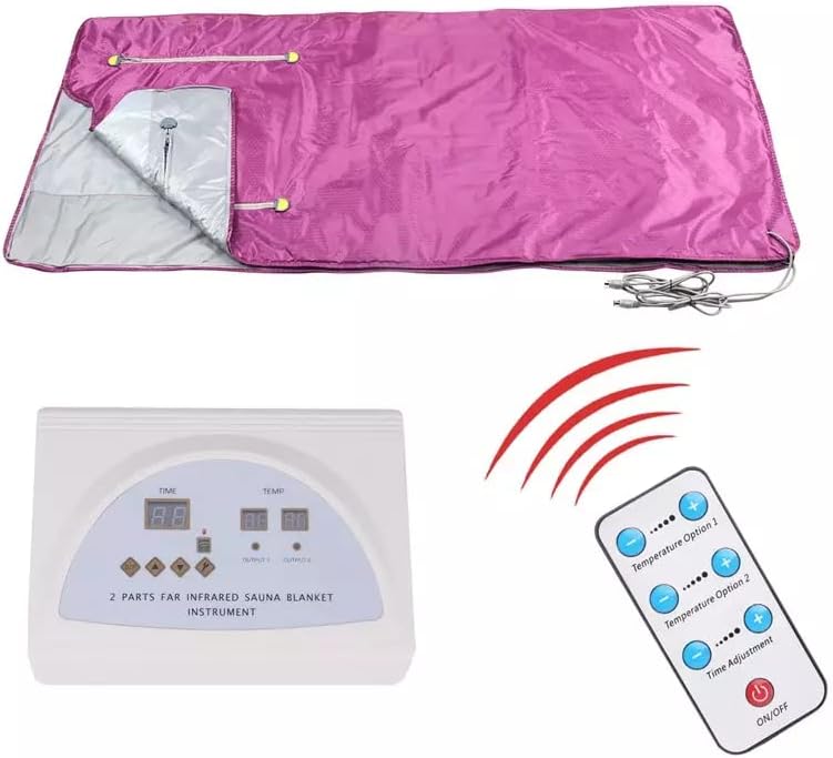 BodyTechSolution® (2 Zone) Heat Sauna Blanket Portable Personal Sauna Far Infrared (FIR) for Relaxation at Home | Sauna Heating Blanket Slimming Anti Aging Hine Infrared Sauna Blanket
