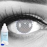 TOP QUALITÄT: Bunte Kontaktlinsen / Motivkontaktlinsen Markenprodukt / Markenqualität von Funnylens passend für jedes Halloween-Kostüm und Faschings-Kostüm mit 60ml Kontaktlinsenflüssigkeit