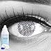 Produktbild Farbige weisse weiße weisses Gitter Crazy Fun Kontaktlinsen crazy contact lenses White Screen 1 Paar. Mit gratis Linsenbehälter + 60ml Pflegemittel