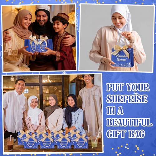 Bolsas de regalo de Ramadán Mubarak para compartir dulces y dátiles en cenas de Iftar 6