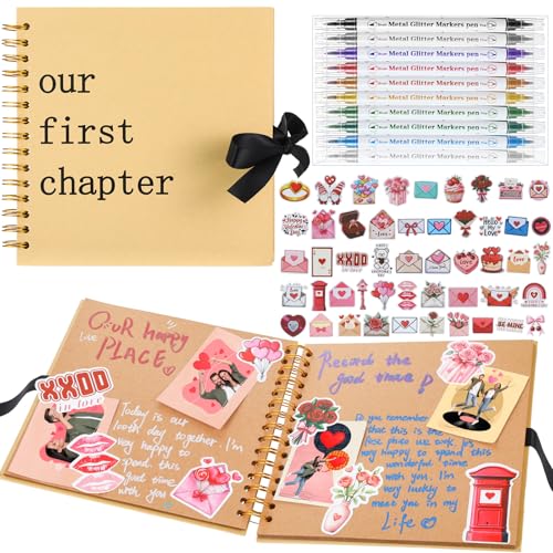 Epakh Valentine Scrapbook 1 Year Gift for Her Our First