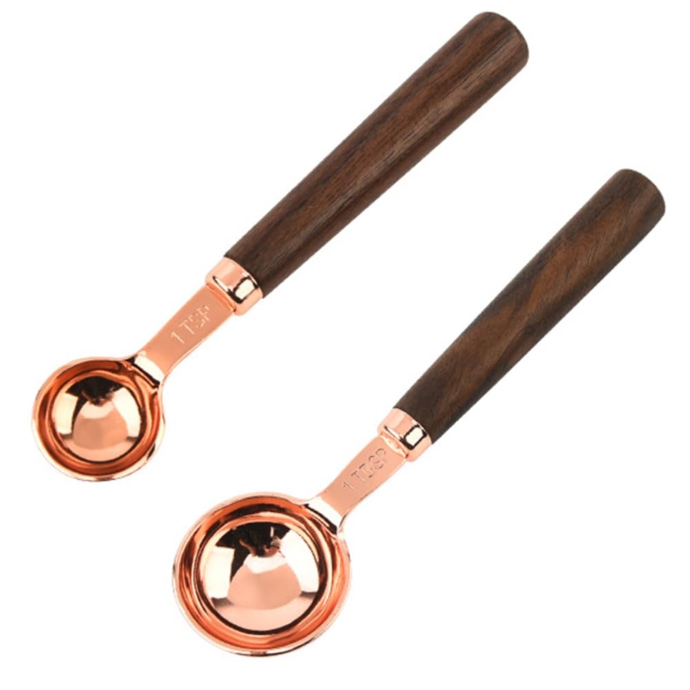 Hndhbfgrt Wooden for Coffee Scoop, Long Handle Measuring Spoon for Coffee Beans, Spices, and More
