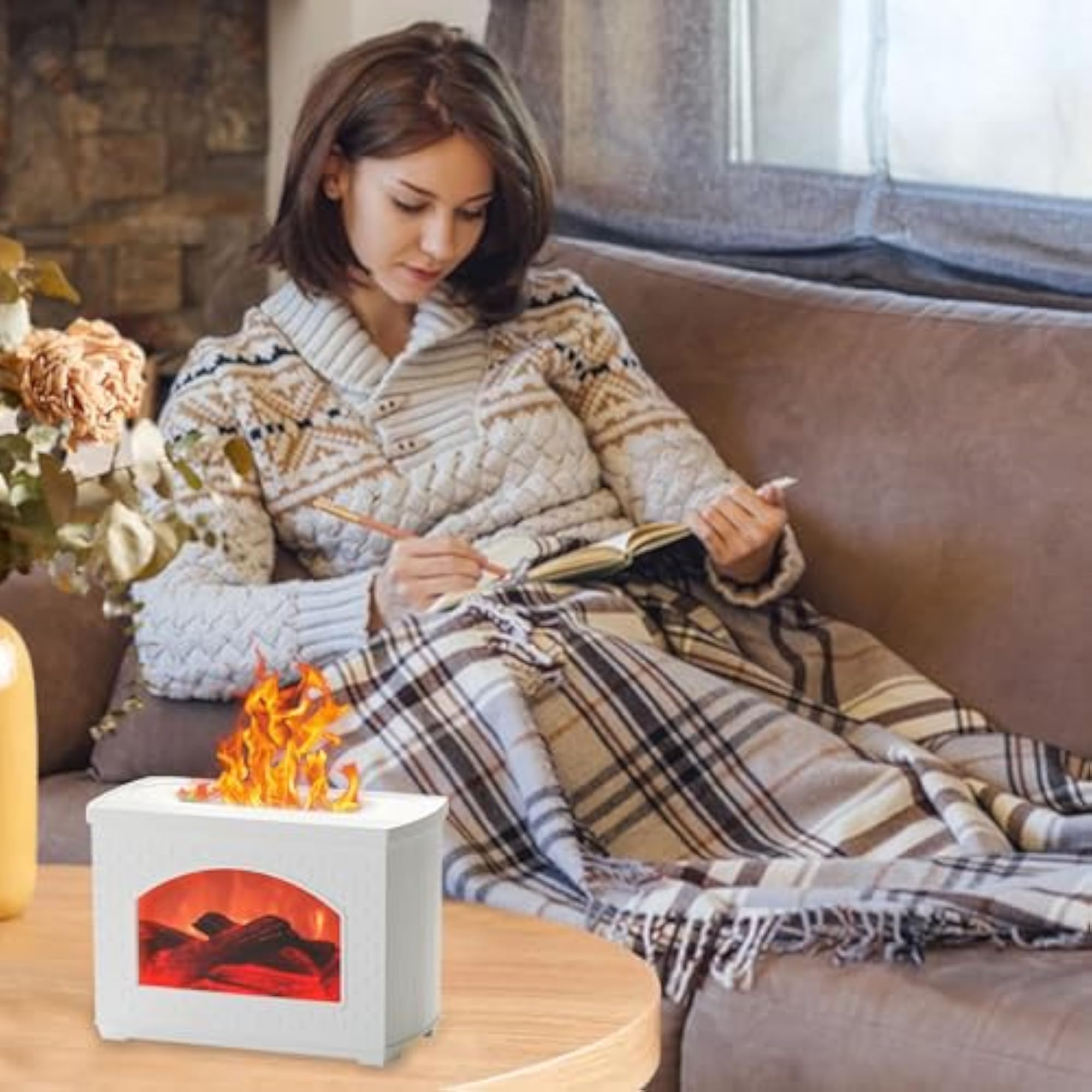 Flame Aromatherapy Diffuser & Humidifier for Large Rooms