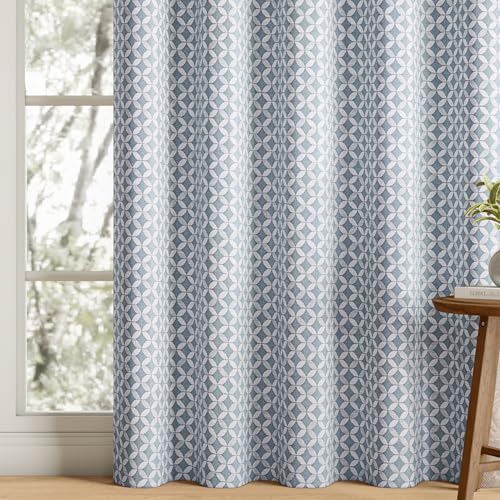 Image of Wakefit Curtain | Door Curtains 9 Feet Long | Set of 2 | Semi Blackout Curtain | Blocks Upto 70% of Light | Rich Jacquard Weave with Textured Detailing | Sky Blue