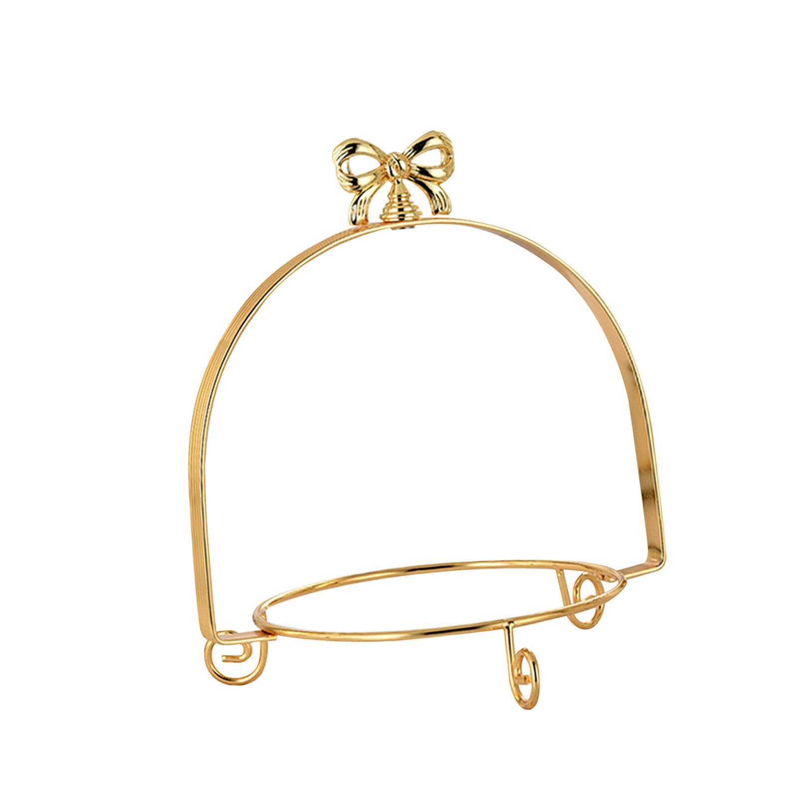 LIXSAZSE Trendy Countertop Vanity Rack Fruit Candy Display Harmonizing Functionality And Aesthetic Beauty For Every Home Tiered Tray Stand Fruit Display Holder, gold, single tier