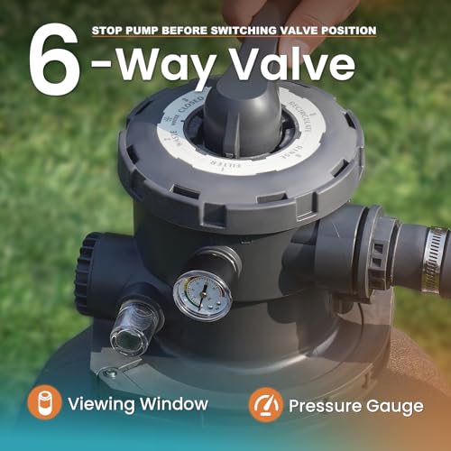 Image of 15 inch Sand Filter Pump for Above Ground Pool with Timer