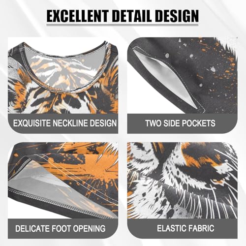 Tiger Kids Pjs Set Boys Girls Summer Short-Sleeve Sleepwear Pajamas 2PCS4