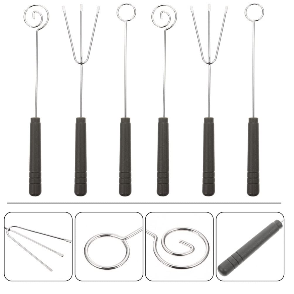Kichvoe 9pcs Fondue Fork for Chocolate and Cheese Dipping Includes Three Pronged Spiral and Forks for Parties Bbq and Camping