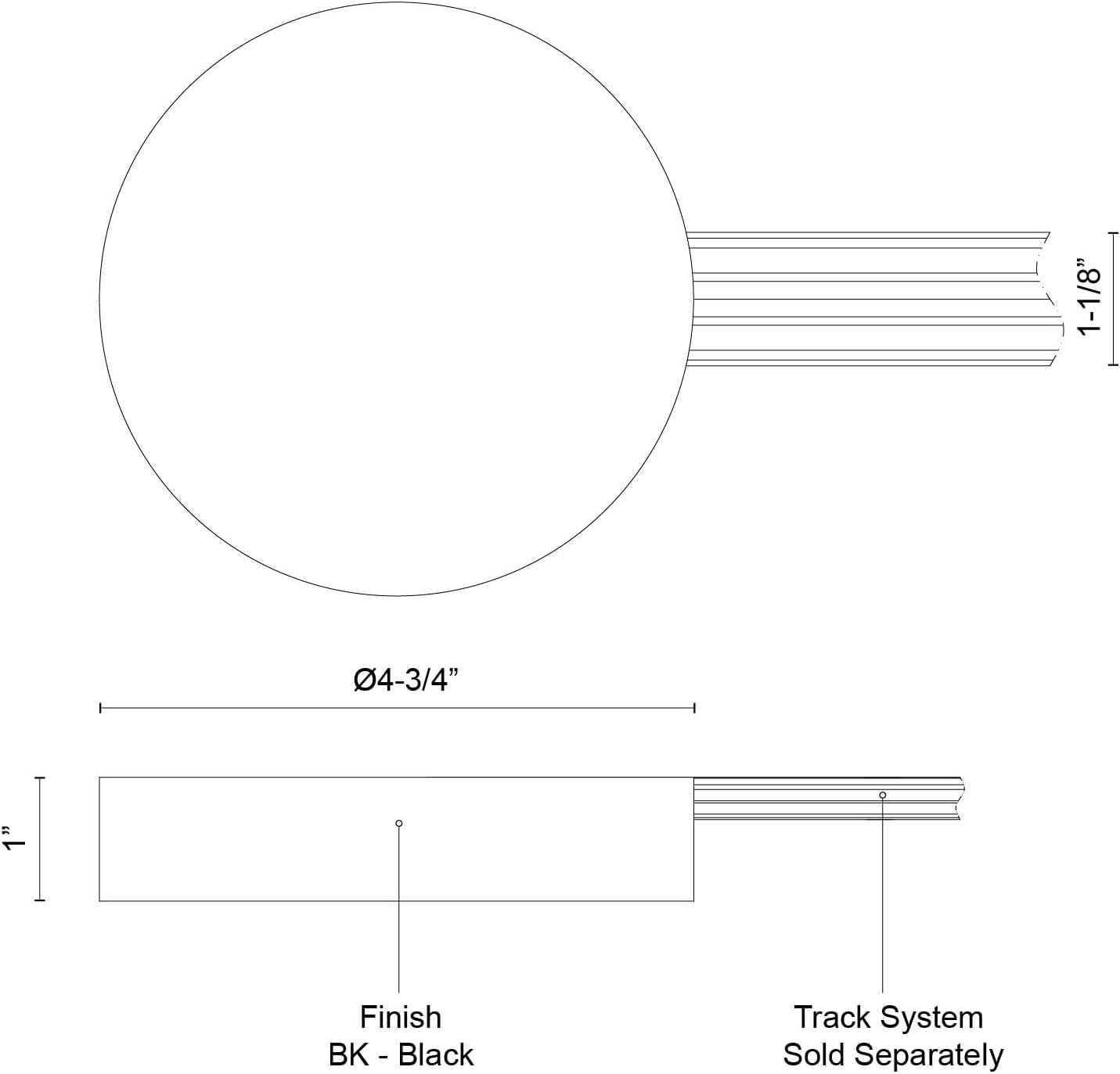 White Trilo Track Canopy and Driver Cover by Kuzco Lighting