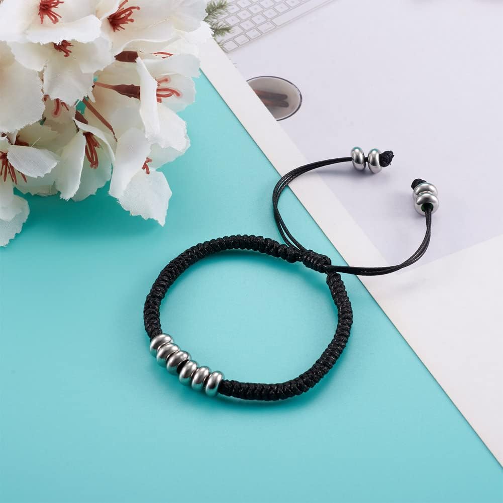 40Pcs 304 Stainless Steel Flat Round Stopper Beads with Colorful Rubber Inside Slide Loose Beads Metal Rondelle Spacer Beads for DIY Jewelry Crafts Making Hole 2mm - Image 6