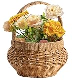 Dreuhuing Cesta De Frutas Tejida - De Almacenamiento Tejidos Con Asas,Cesta Decorativa De Mimbre Imitación Para Pan Verduras - Fruta Mesa Cocina Tentempié Pan Despensa Picnic