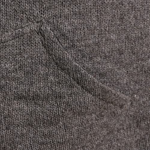 Virblatt - Poncho Men | Wool & Fleece | Wool Poncho Men Wool Pancho Hooded Pancho Cape Hoodies Winter Reversible- Abajo_Wool_Grey L-Xl #TOP4