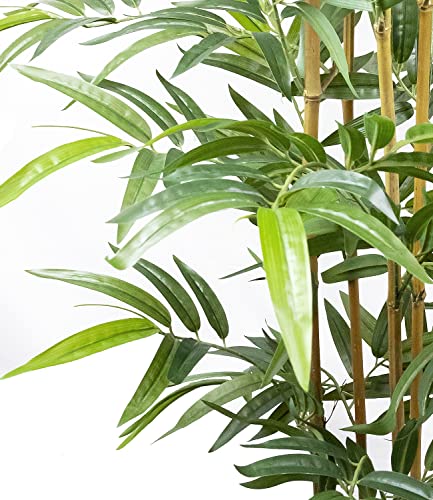 Lovmor 5Ft Artificial Bamboo Tree With Plastic Nursery Pot And Realistic Moss,Artificial Plants For Modern Home Office Living Room Floor Decor Indoor(5Ft), Green (A2D) #TOP5