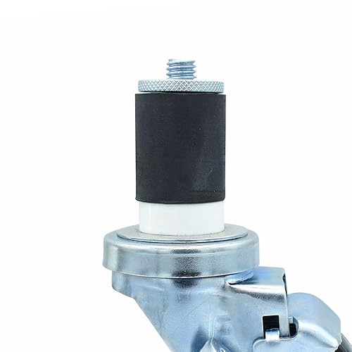 Miniatura 5 de BK Resource s 3" poliuretano 1-58" ruedas giratorias de vástago expansible, juego de 4, NSF, freno de bloqueo superior, capacidad de 300 libras, No