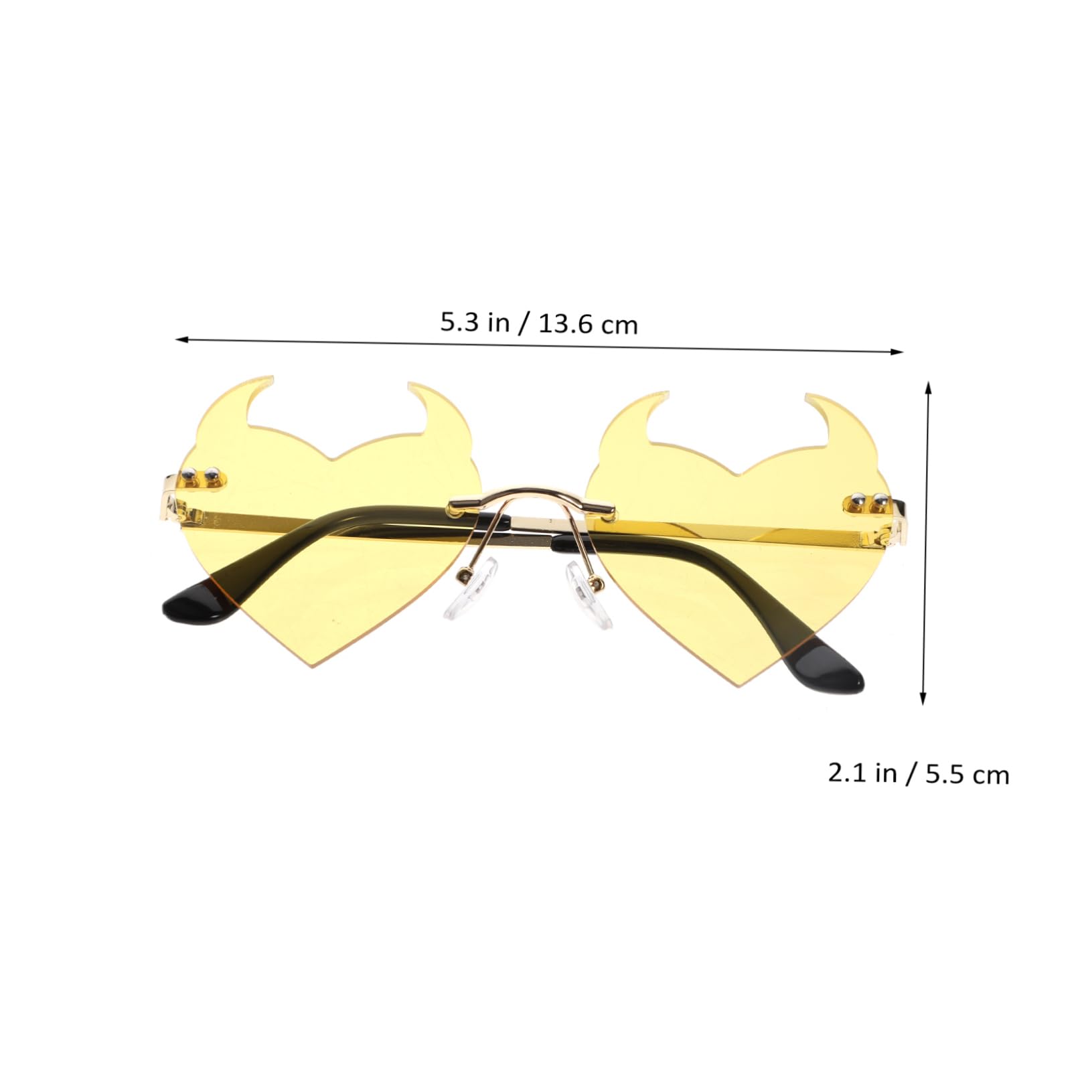 VALICLUD Occhiali Da Sole A Forma Di Cuore Occhiali Neon Mens Occhiali Da Sole Alla Moda Occhiali Da Sole Alla Moda Per Gli Uomini Occhiali Da Ballo Per Gli Uomini Occhiali Di Halloween