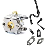 AISEN Pack of New Carburetor with Gaskets Fuel Oil Line Filter For Stihl 024 026 024AV 024S MS240 MS260 Tillotson HU-136A HS-136A Walbro WT-194 WT-194-1 11211200611 / 1121 120 0611 Carb
