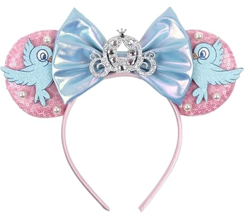 Miniatura 58 de CLGIFT Colección Minnie Ears - Ariel, arcoíris brillante, lentejuelas rojas clásicas y más colores disponibles