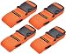 WeBravery Adjustable Luggage Strap Suitcase Belt Bag Straps Travel Accessories, Orange, 4 Piece