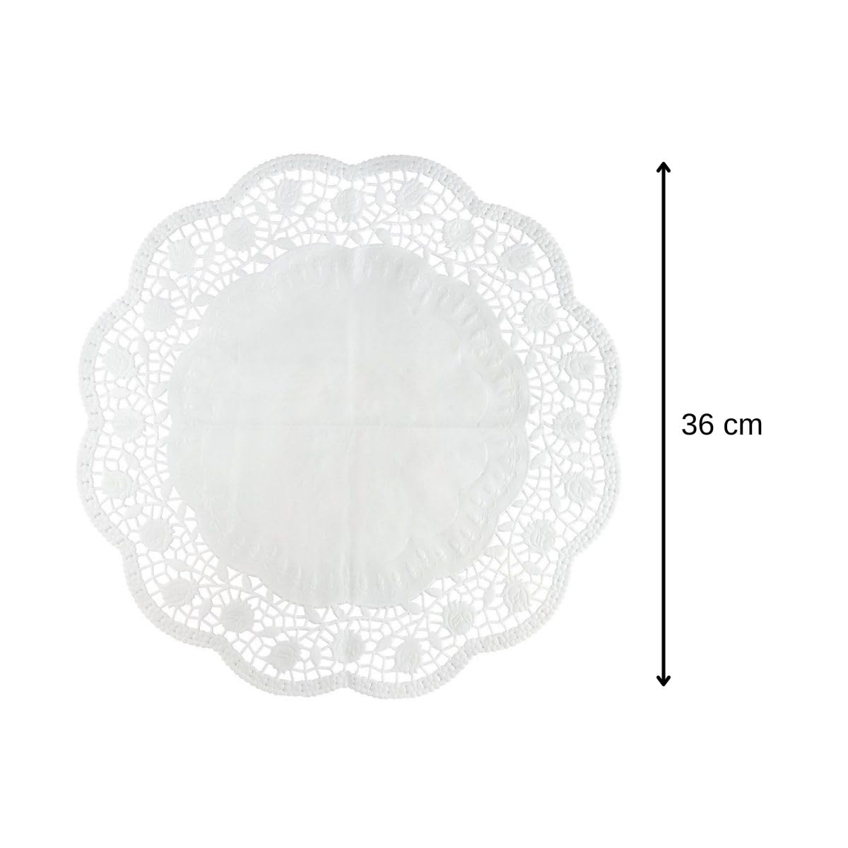 Zenker 15 serwetek na tort z papieru, 35 cm w kolorze białym