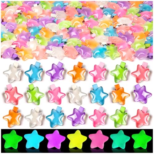 42Pcs Sprouts Rave Star Hair Clips Mini Rave Trinkets