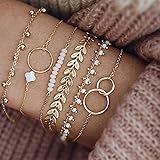 La pulsera de abalorios circulares es una necesidad de viaje para mujeres y niñas, las hará más hermosas y elegantes, el mejor regalo para esposa, novia, hermana y amigos.
