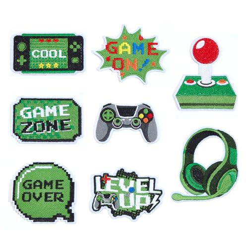 Parches Bordados de Videojuegos Letsinstyle 8 pieza, Aplique
