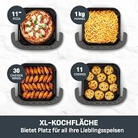 Tefal Easy Fry XL Surface Heißluftfritteuse – Airfryer mit Sichtfenster & XL-Garfläche (bis 1 kg), digitales Bedienfeld, Extra-Crisp, energieeffizient & schnell, antihaft, kompakt, Pizza Ofen FW4018 – Ansicht 4