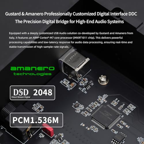 Image of Gustard U26 USB Digital Interface DDC, DSD2048 PCM1.536MHz OCXO K2 Audio Interface, USB /10MHz Clock Input Dual IIS /AES /Optical /Coaxial /BNC Coaxial Output Low Noise Digital Bridge for X30 R30 (Silver)