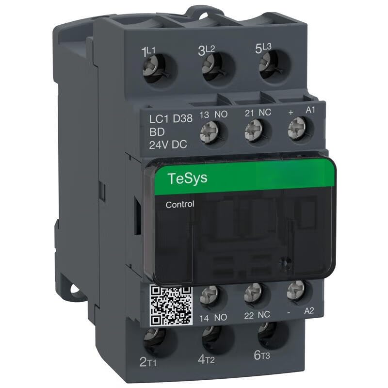 Contacteur tripolaire LC1D38BDC TeSys D Schneider Electric 38A 24V CC