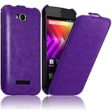 KARYLAX Seluxion - Housse Etui Coque Rigide à Clapet pour Wiko Iggy Couleur Violet + Film de Protection KARYLAX Seluxion - Housse Etui Coque Rigide à Clapet pour Wiko Iggy Couleur Violet + Film de Protection