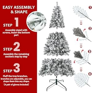 4ftsnowflockedchristmastreeartificialunlitchristmastreewith233branchtipslargehalloweenandxmastreeforholidaydecorationsmetalstand Urban Country Home Decor 4ft snow flocked christmas tree artificial unlit christmas tree with 233 branch tips large halloween and xmas tree for holiday decorations metal stand urban country home decor
