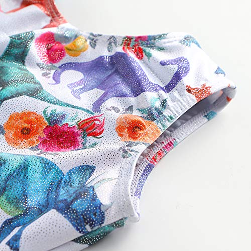 Image of HOZIY Gymnastics Leotards for Girls Unicorn Aurora Rainbow Mermaid Dinosaur Cupcake Sparkle Biketard Toddlers Kids Children