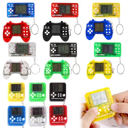 XEERUN Video Game Party Bag Fillers for Kids, 18PCS Video Game Party Favors, Mini Game Keychain for kids Boys Birthday Supplies, Gaming Party Favors for Kids Classroom Prizes Favours Return Gifts