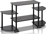 Furinno 11257DBR/BK Turn-N-Tube No Tools Entertainment TV Stands