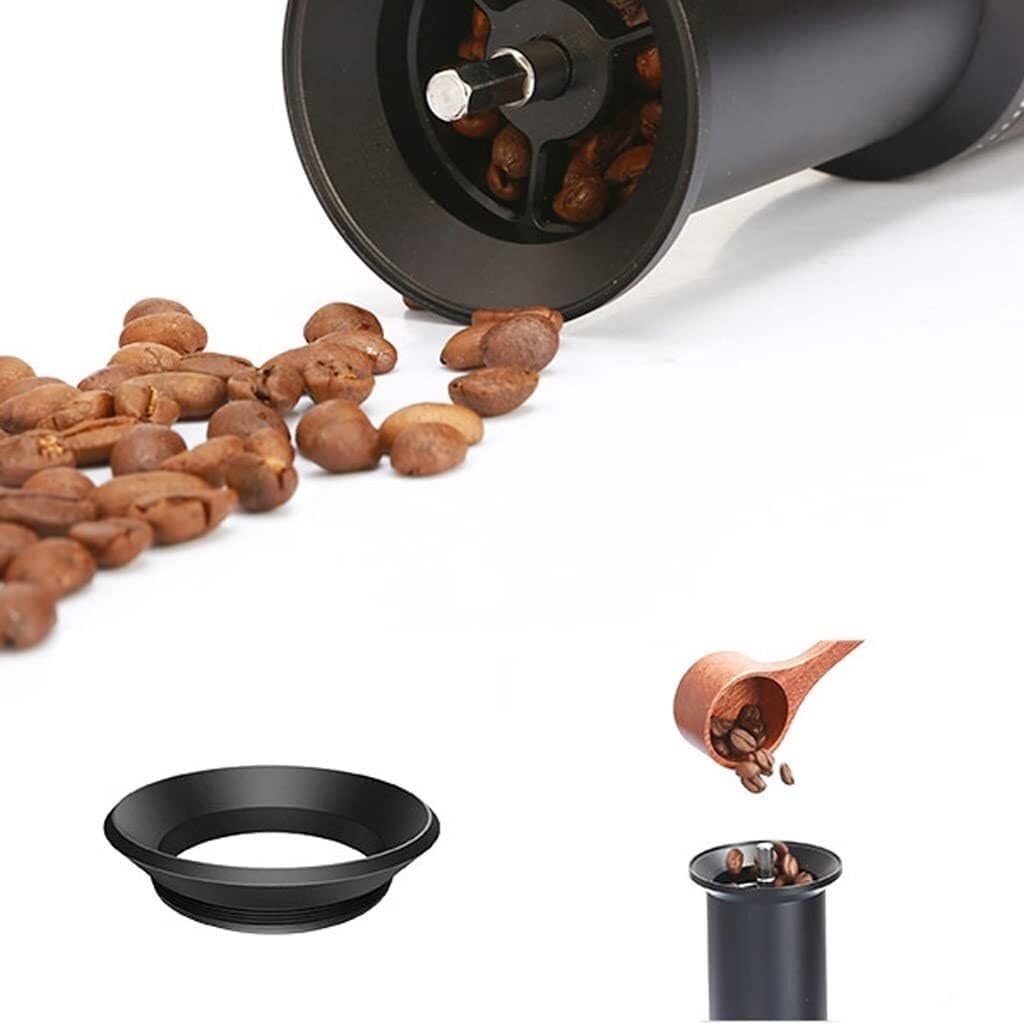 French Press Przenośny młynek ręczny ekspres do kawy użytku domowego mały ziaren ze stopu Dzbanek Kawy(Blue,Silver)