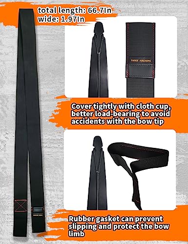 THREE ARCHERS Archery Bow Stringer Durable Nylon Bow String Tool for Longbow & Recurve Bow Limbsaver Stringing Accessories - Image 4