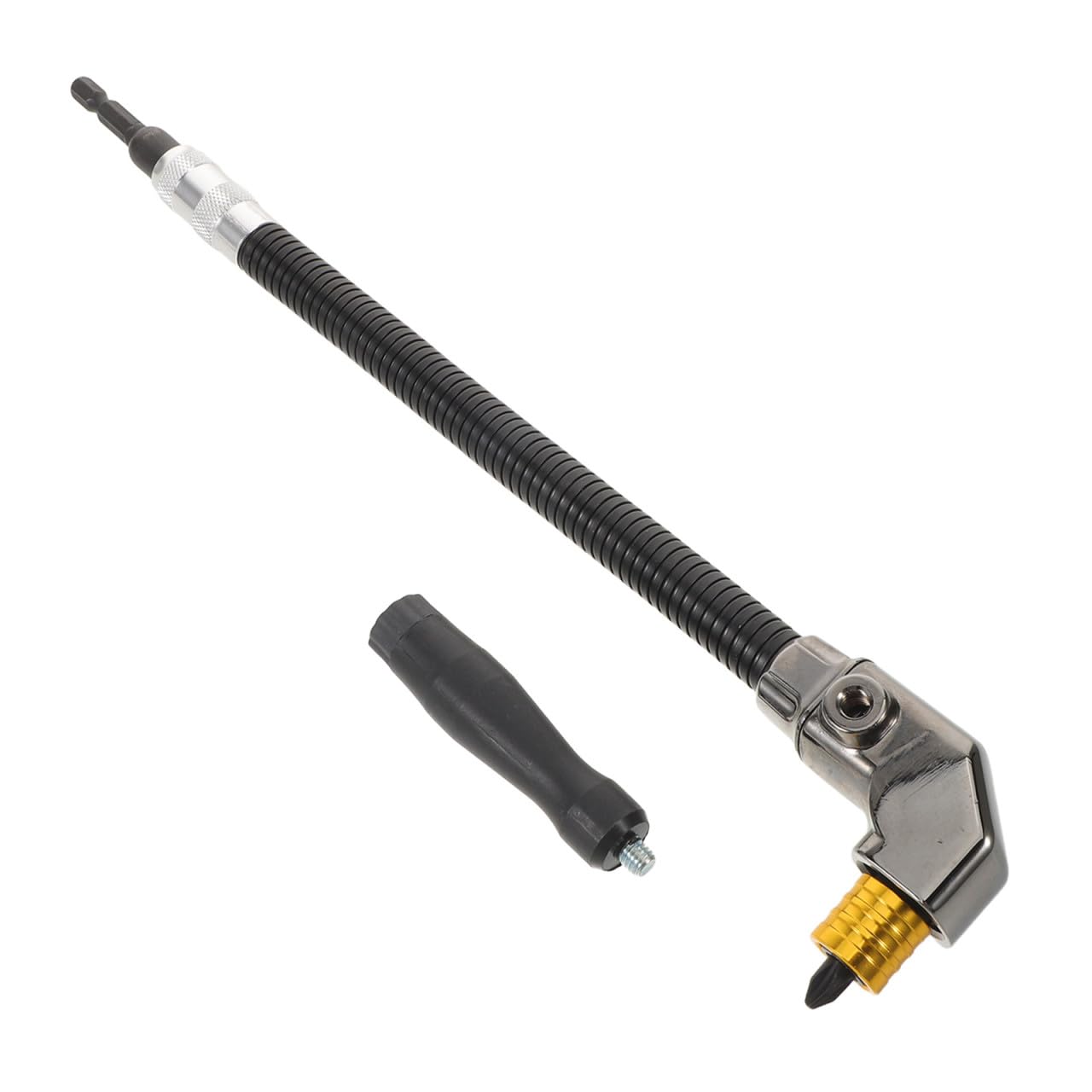 POPETPOP Adaptador de Portabrocas para Taladro Eléctrico en Ángulo Recto de 90 Grados, Varilla de Eje Flexible de Acero y Plástico, Ligero y Antifall para Espacios Estrechos
