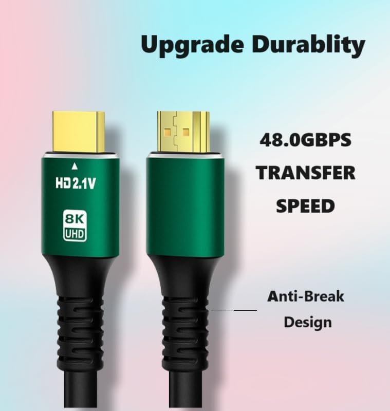 Image of ETZIN 8K 10M HDMI Cable 48Gbps Ultra High Speed HDMI Cord, Support 4K@120Hz 8K@60Hz, Dynamic HDR,e-ARC Compatible with Dolby Vision Atmos TV X-box Series X PS5 EPL-1150CC (10M)