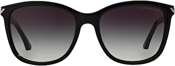 Emporio Armani womens Ea4060f Low Bridge Fit Square Sunglasses