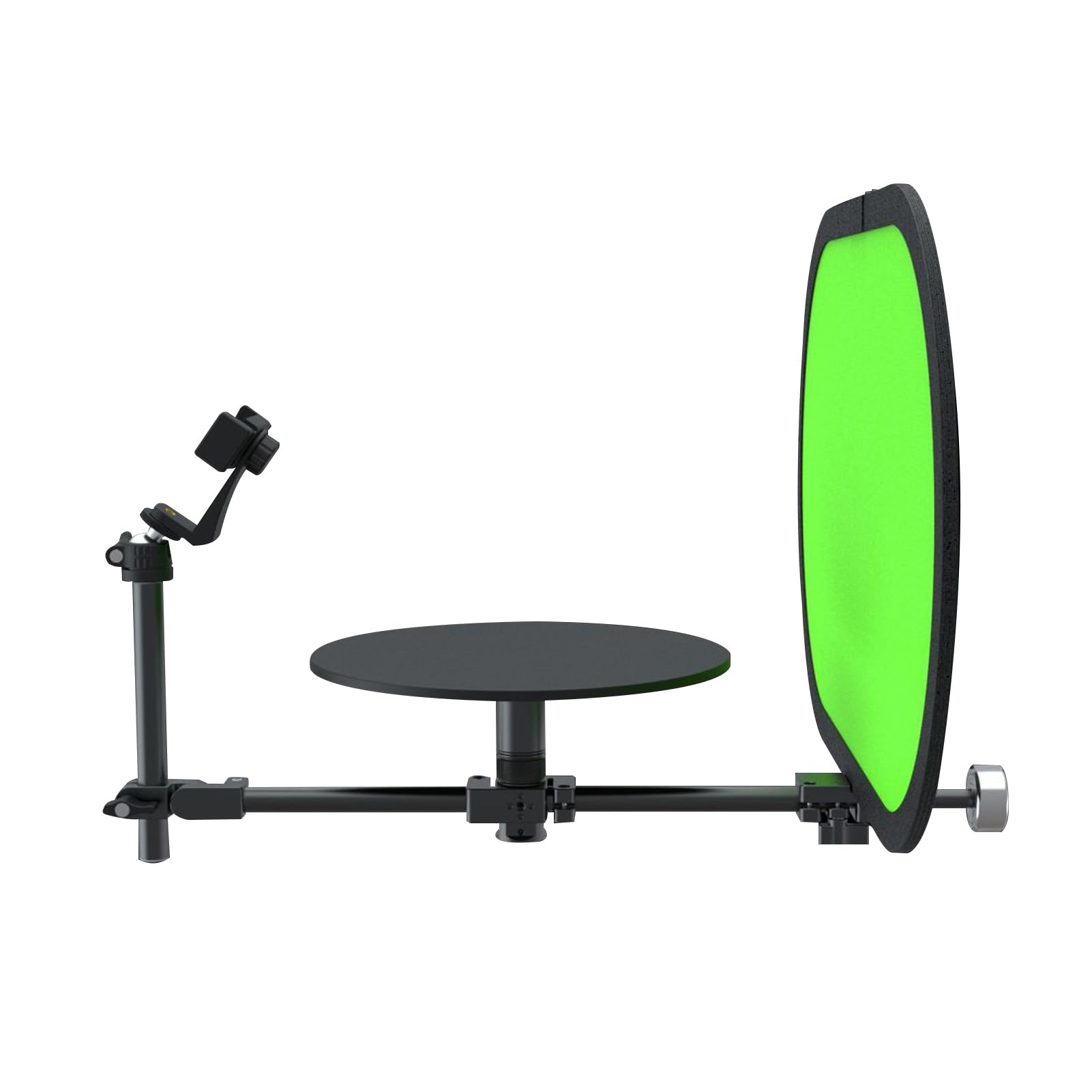 Goshyda Fotografia 360° Gramofon z Regulowanym Kątem Obrotu Kamery do Fotografii Produktowej, Obrotowa Platforma Wideo o Modułowej Konstrukcji, Nośność 5 Kg, Dysk 30 Cm, Stop Aluminium,