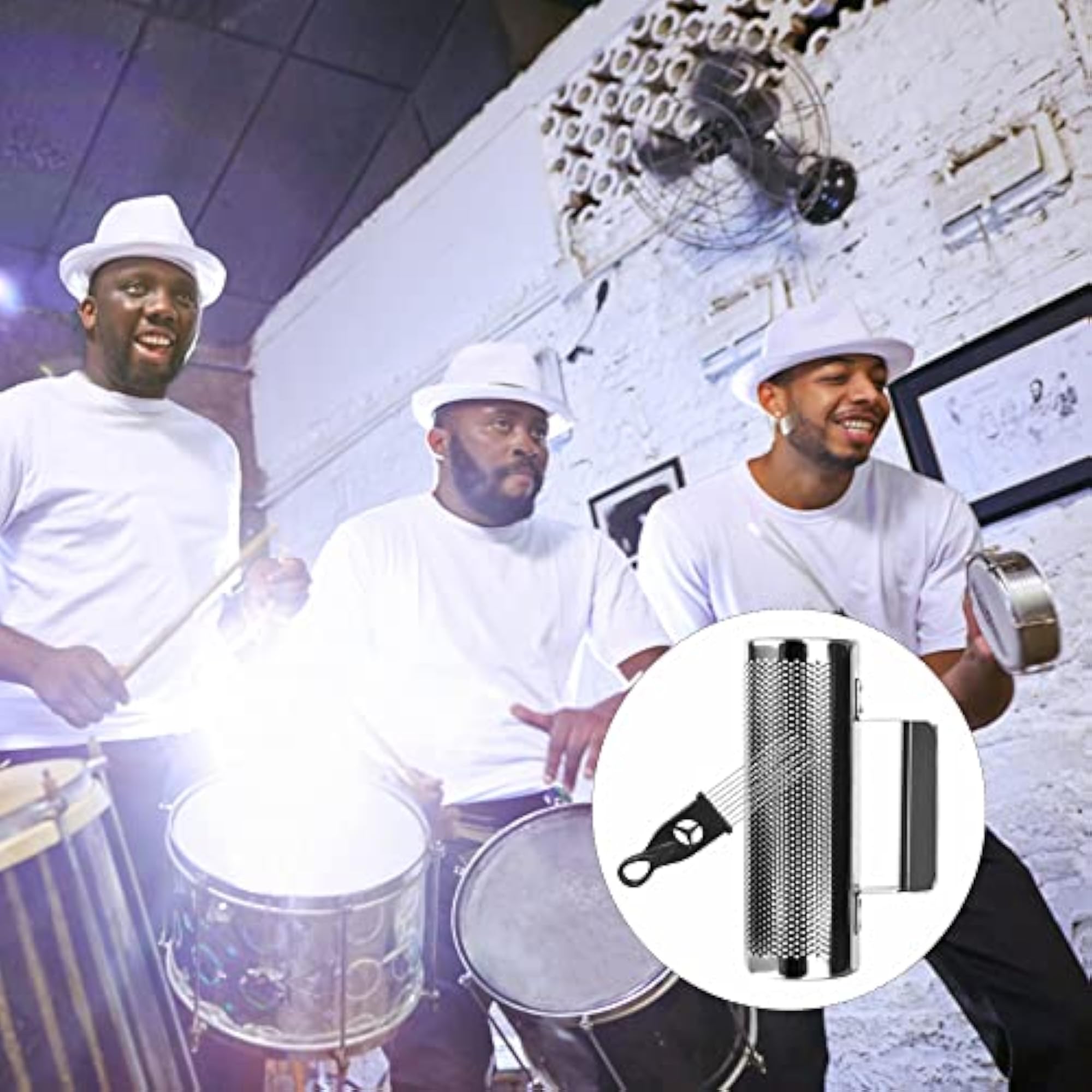 Stainless Steel Guiro Instrument for Live Performance